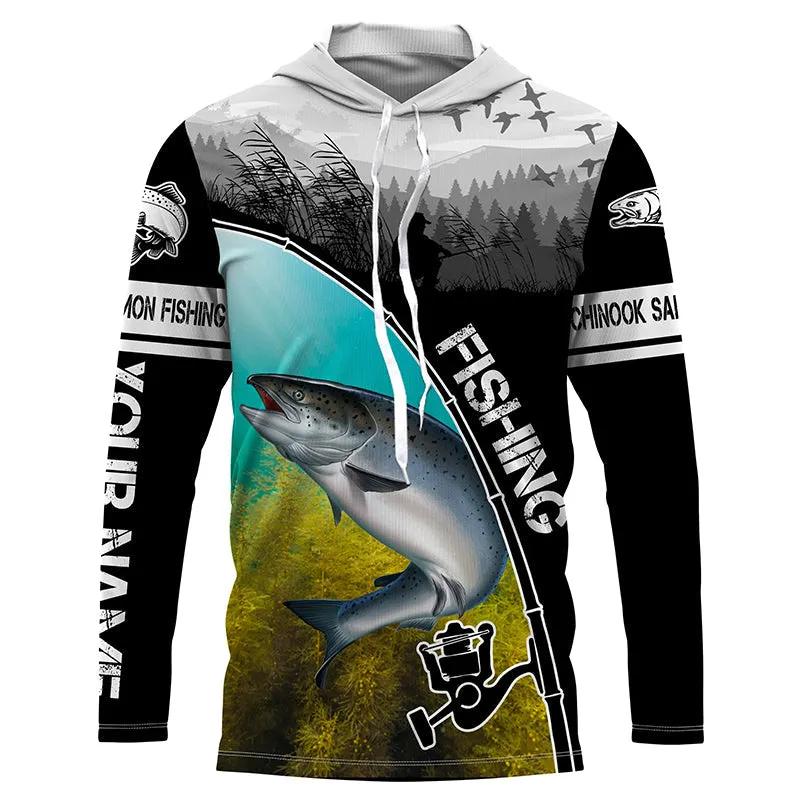 Chinook Salmon Fishing Long Sleeve Fishing Shirt, Salmon Fishing Hoodie TTS0639