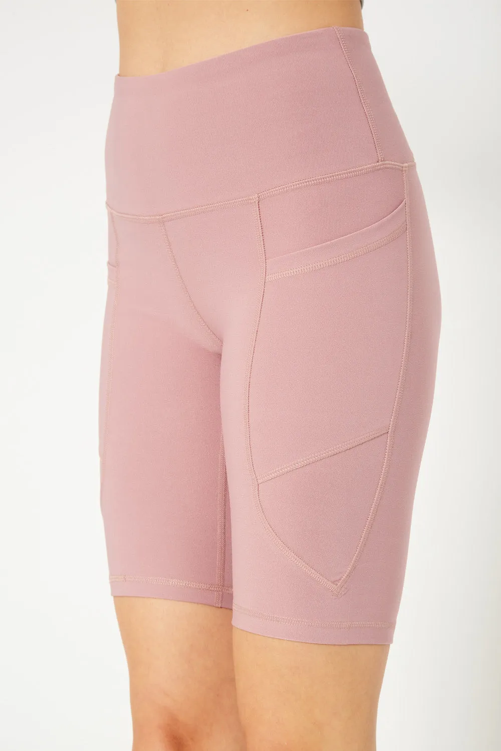 Cover Girl label mid rise biker shorts