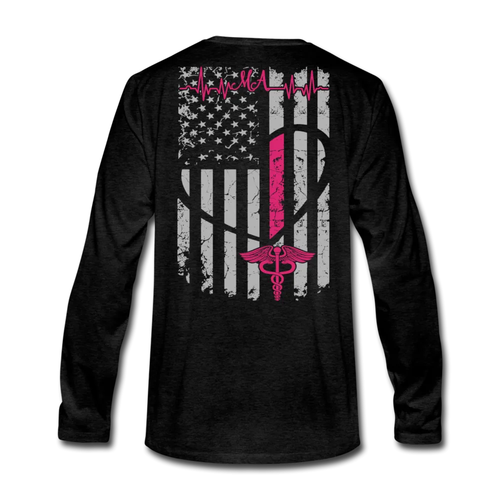 Medical Assistant Flag  Men's Premium Long Sleeve T-Shirt (CK1387)