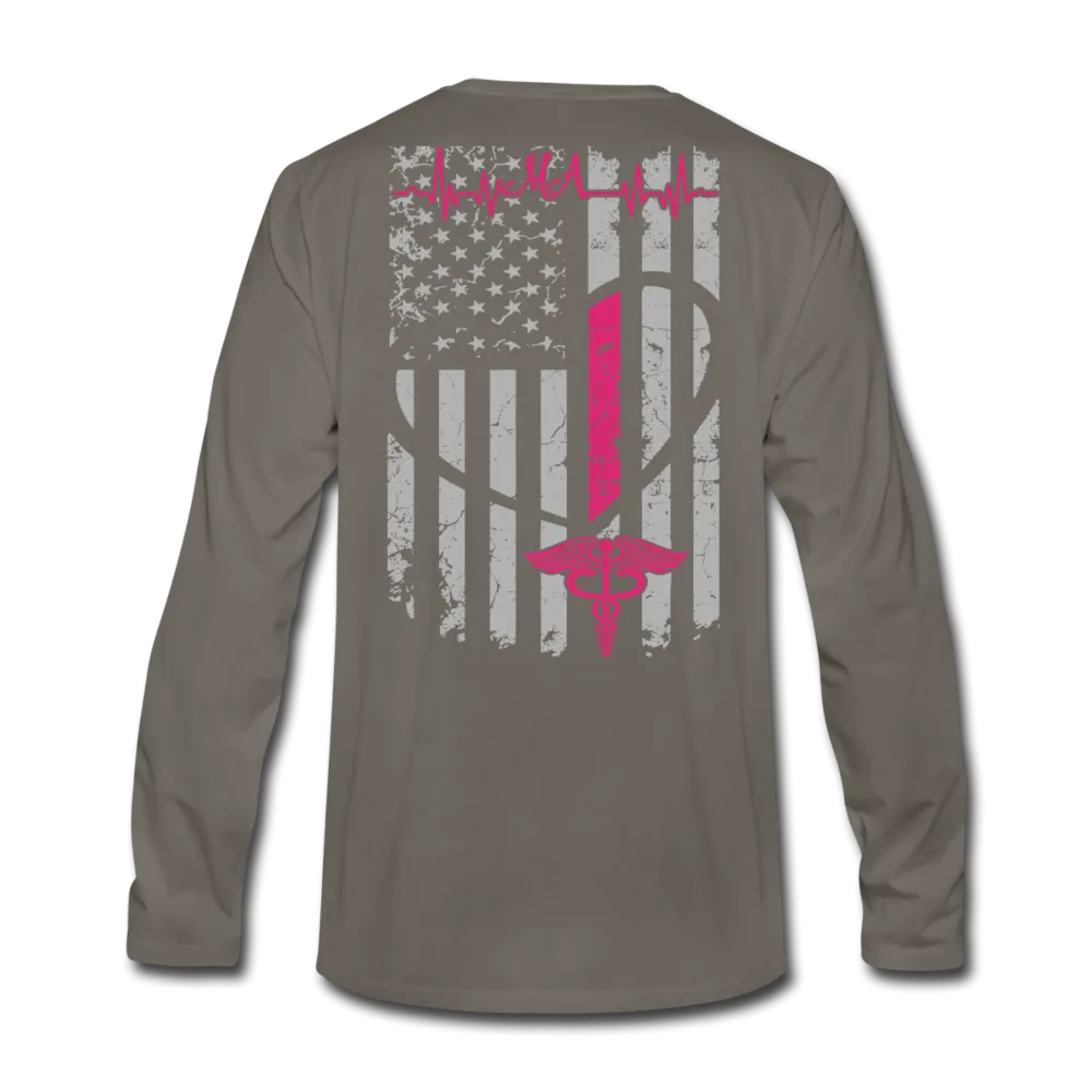 Medical Assistant Flag  Men's Premium Long Sleeve T-Shirt (CK1387)