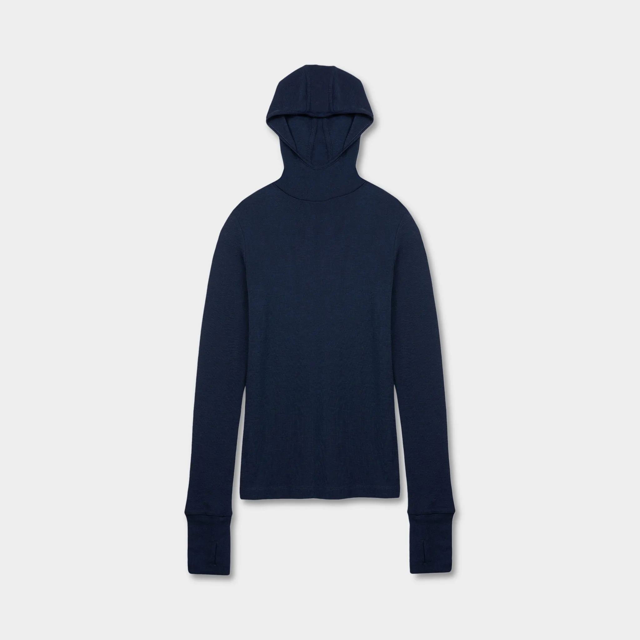 Merino Rib Hooded Shirt