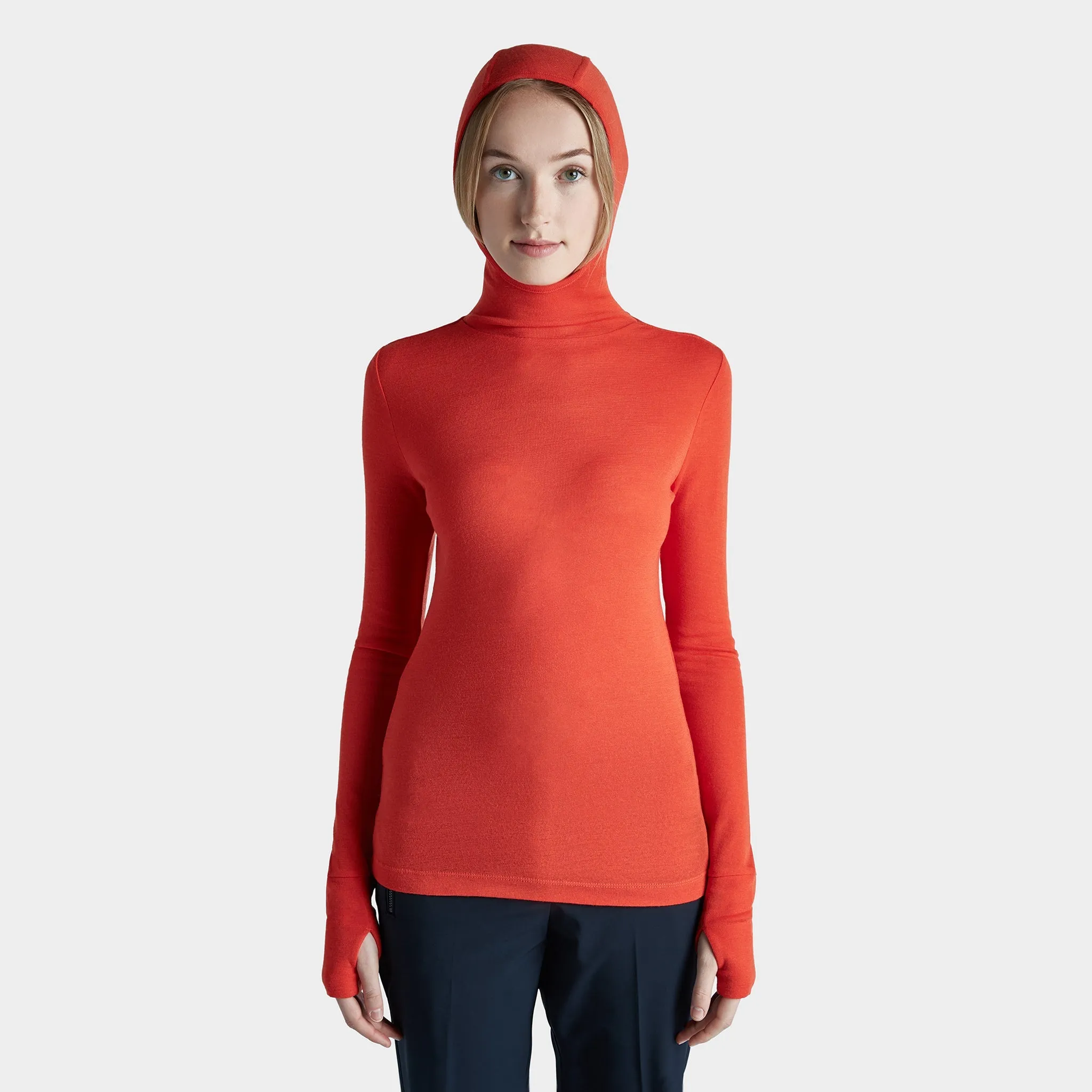Merino Rib Hooded Shirt