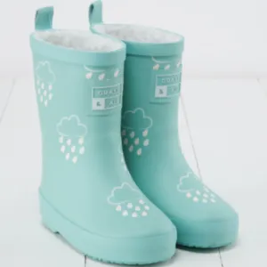 Pistachio Colour-Changing Kids Winter Wellies | Grass and Air