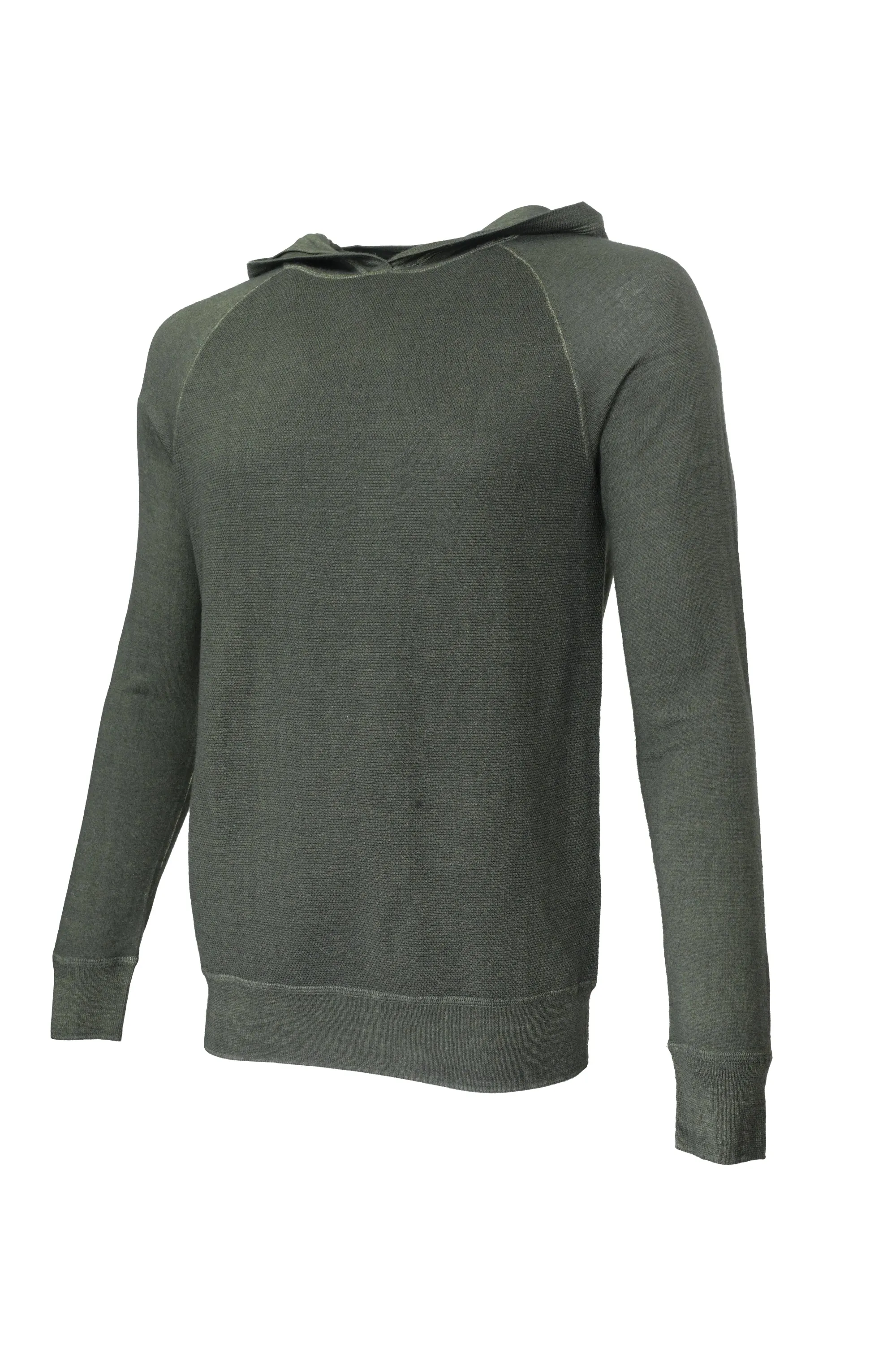 Robert Barakett Newbury Merino Hooded Sweater Olive