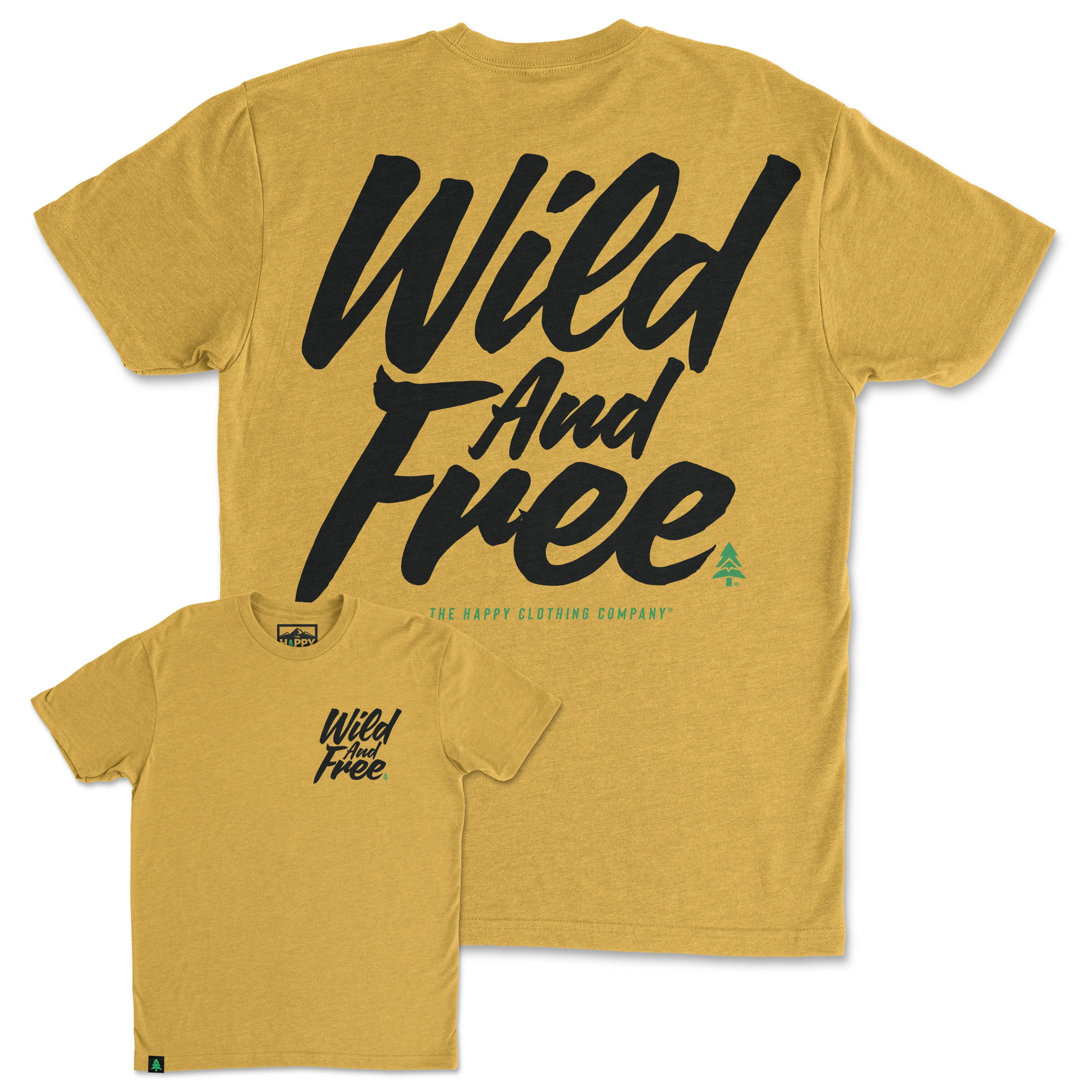 Wild And Free Back Print 'Trail Tee' | Lightweight Blend |