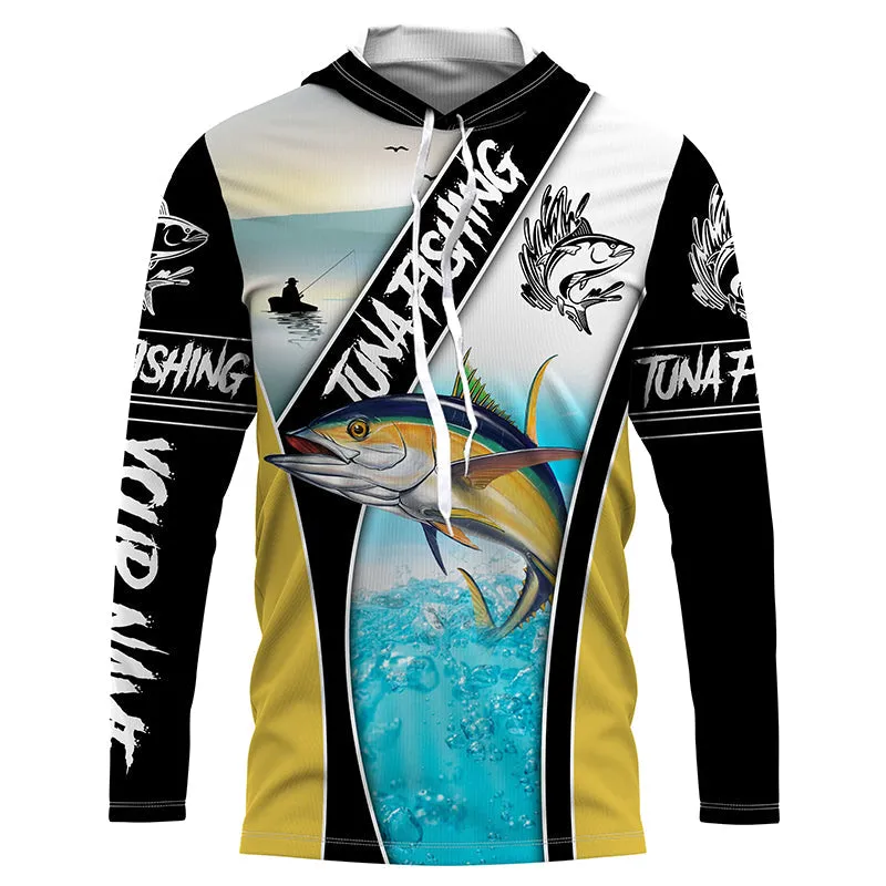 Yellowfin Tuna Fishing Performance Shirt, Fishing Tournament Long Sleeves UPF30  TTS0391